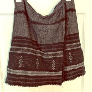 Fringe wrap skirt